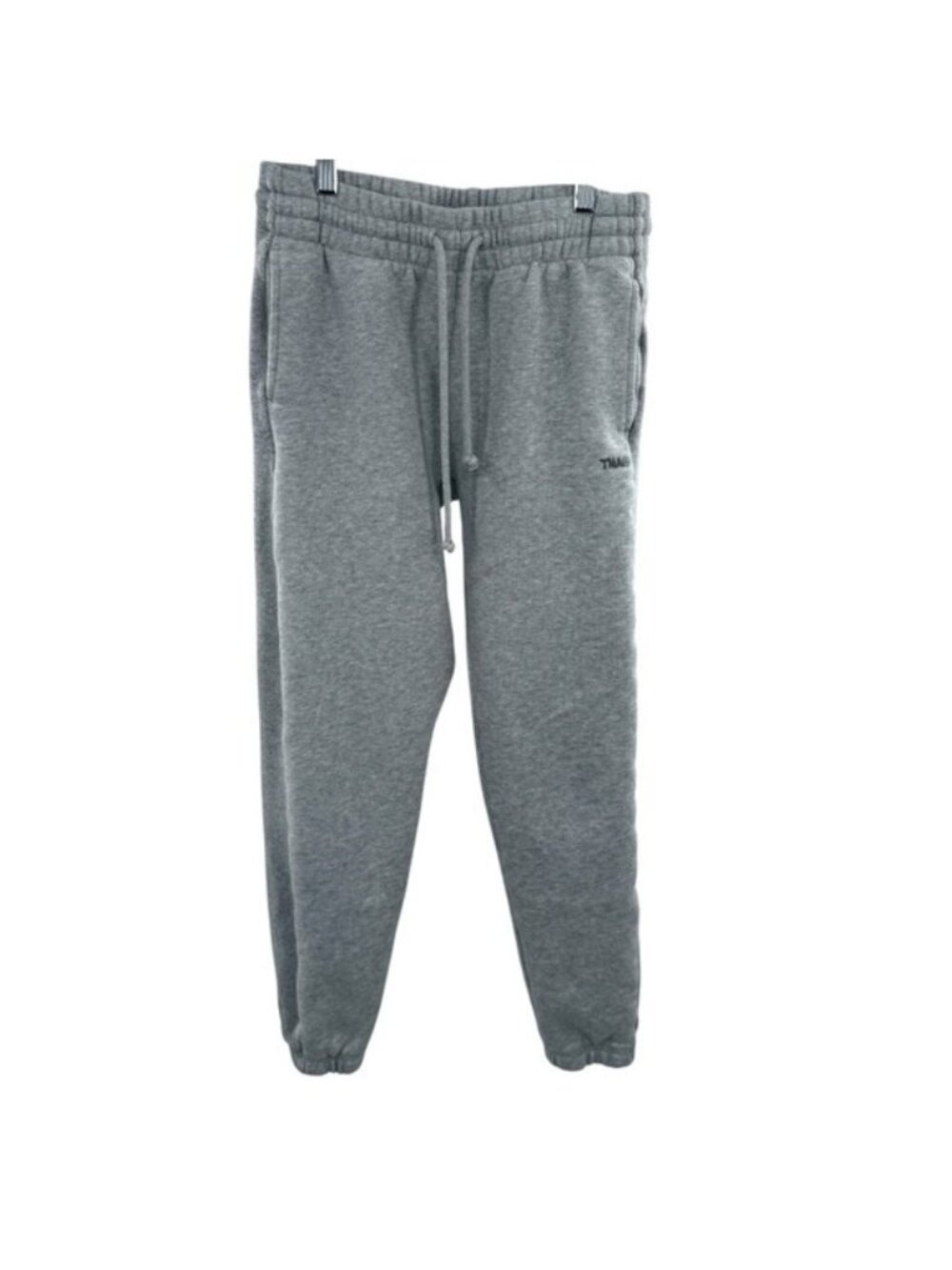 TNA Aritzia Gray Fleece Jogger Sweatpants Womens XS Drawstring Logo Athleisure
